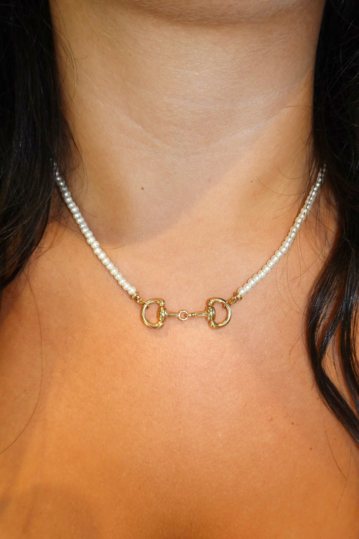 Pearl Horsebit Necklace