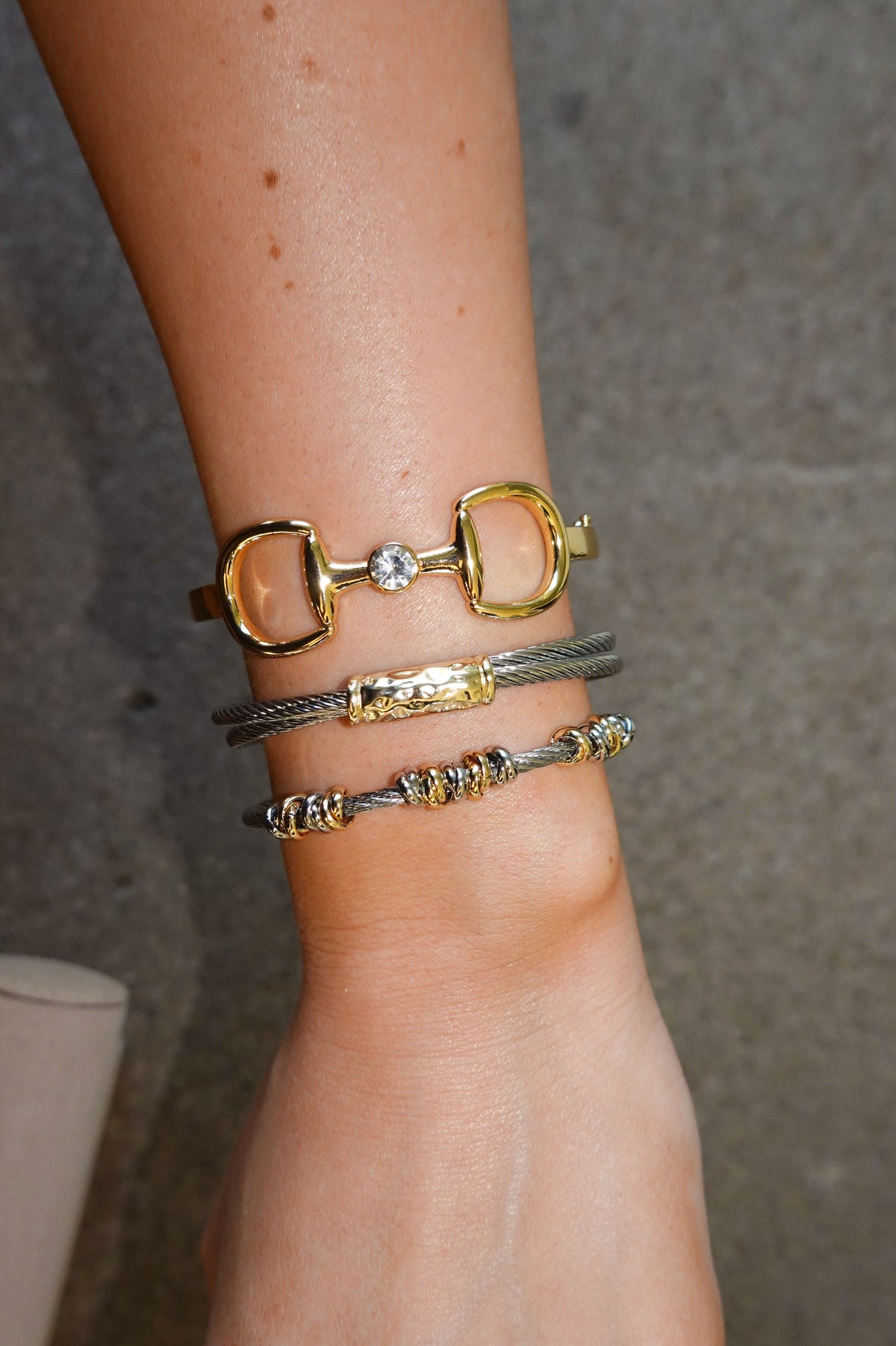 Horsebit Stud Bangle