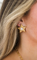 Mixed Metal Star Studs